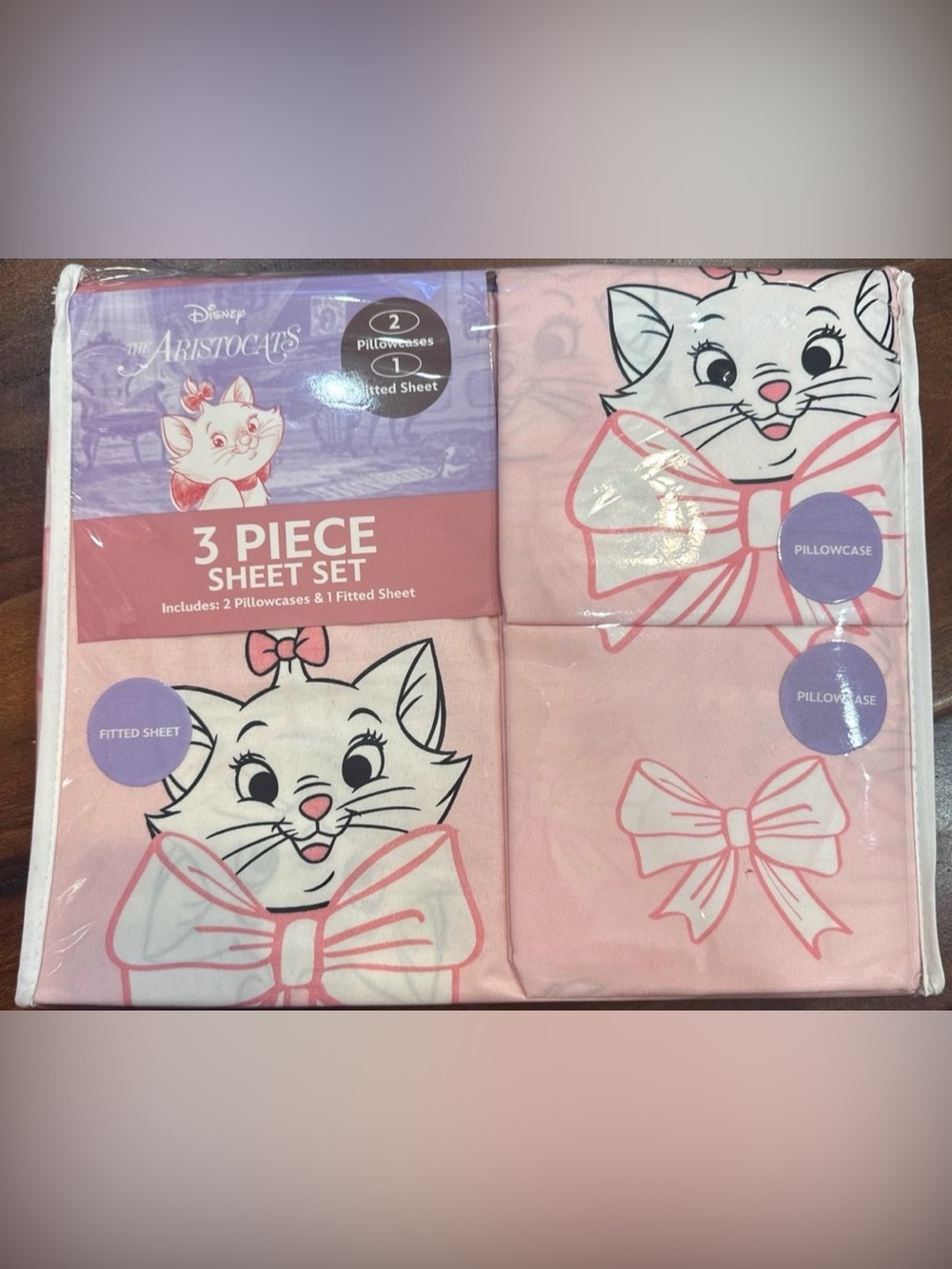 DISNEY THE ARISTOCRATS MARIE 3 PIECE TWIN SHEET SET